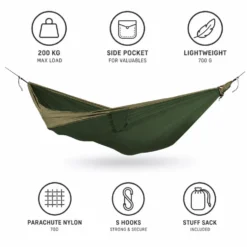 Amache Ticket To The Moon King Size Hammock Army Green Brown