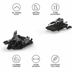 Attacchi da sci alpinismo Marker Free 11 105mm Black Silver