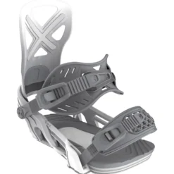 Attacchi Snowboard Bent Metal Anvil White Grey
