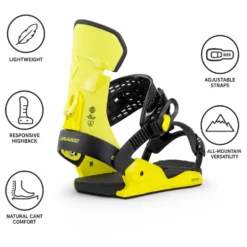 Attacchi Snowboard Drake Fifty Lime black