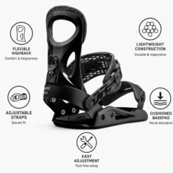 Attacchi Snowboard Drake King Black