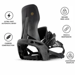Attacchi Snowboard Nidecker Supermatic Carbon Black