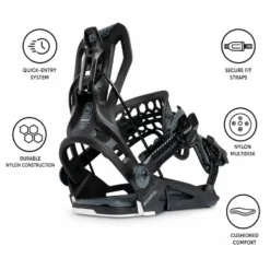 Attacchi Snowboard Nidecker Fenix Black