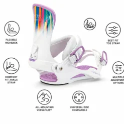 Attacchi Snowboard Nitro Cosmic White Brush