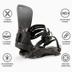Attacchi Snowboard Nitro Phantom Black Fade