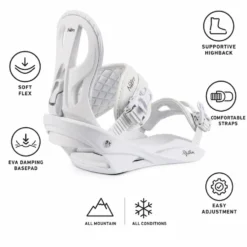 Attacchi Snowboard Nitro Rythm White Plum