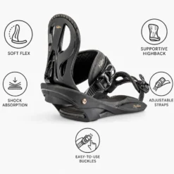Attacchi Snowboard Nitro Rythm Black Bronze