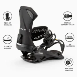 Attacchi Snowboard Nitro Team Ultra Black