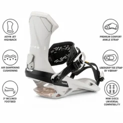 Attacchi Snowboard Nitro Team Grey
