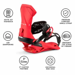 Attacchi Snowboard Nitro Team Vivid Red
