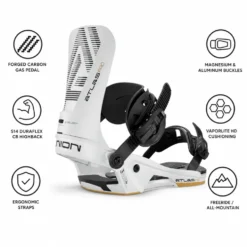Attacchi Snowboard Union Atlas Pro Metallic White