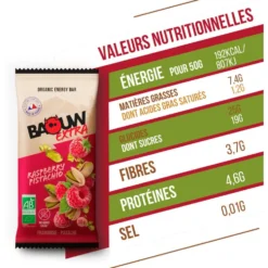 Barrette energetiche Baouw Extra Bio 50 g Framboise Pistache