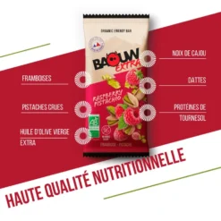 Barrette energetiche Baouw Extra Bio 50 g Framboise Pistache