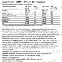 Barrette energetiche Mars Protein M&M's Bar Protein Chocolate