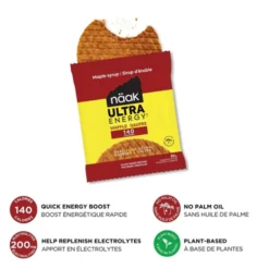Barrette energetiche Naak Ultra Energy Waffles 30 g. Sirop D'Erable