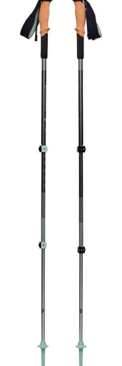Bastoncini Black Diamond Pursuit Shock Steel Grey-Foam Green