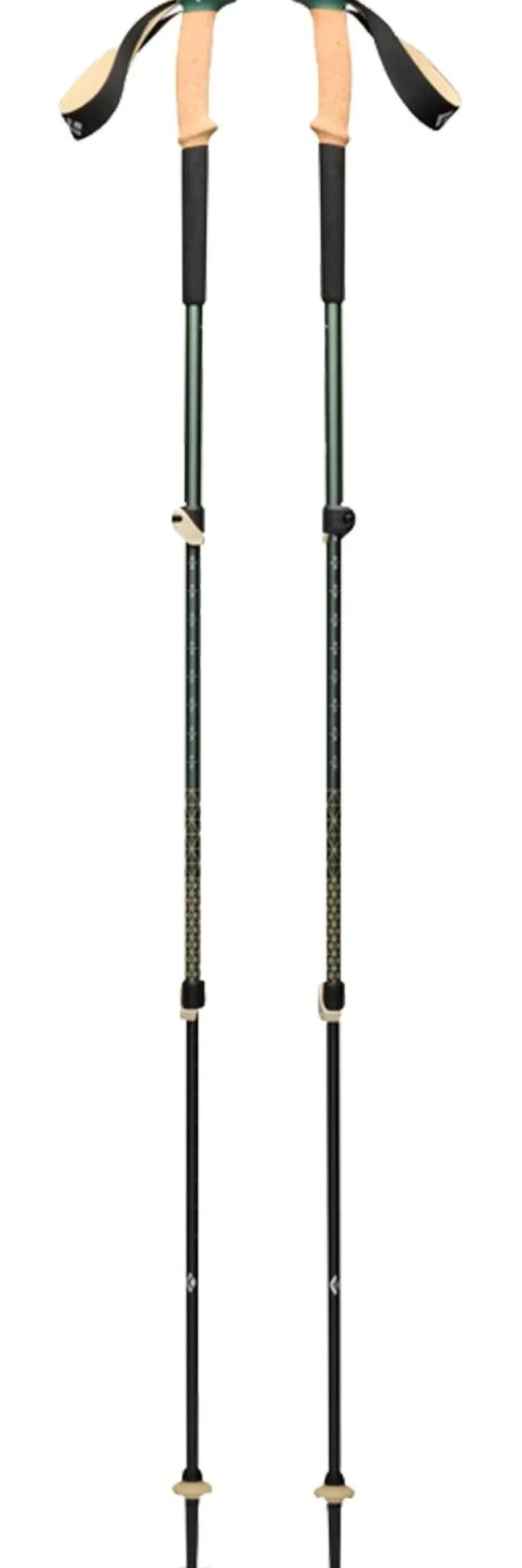 Bastoncini Black Diamond Trail Cork Trekking 100-140 cm Laurel Green