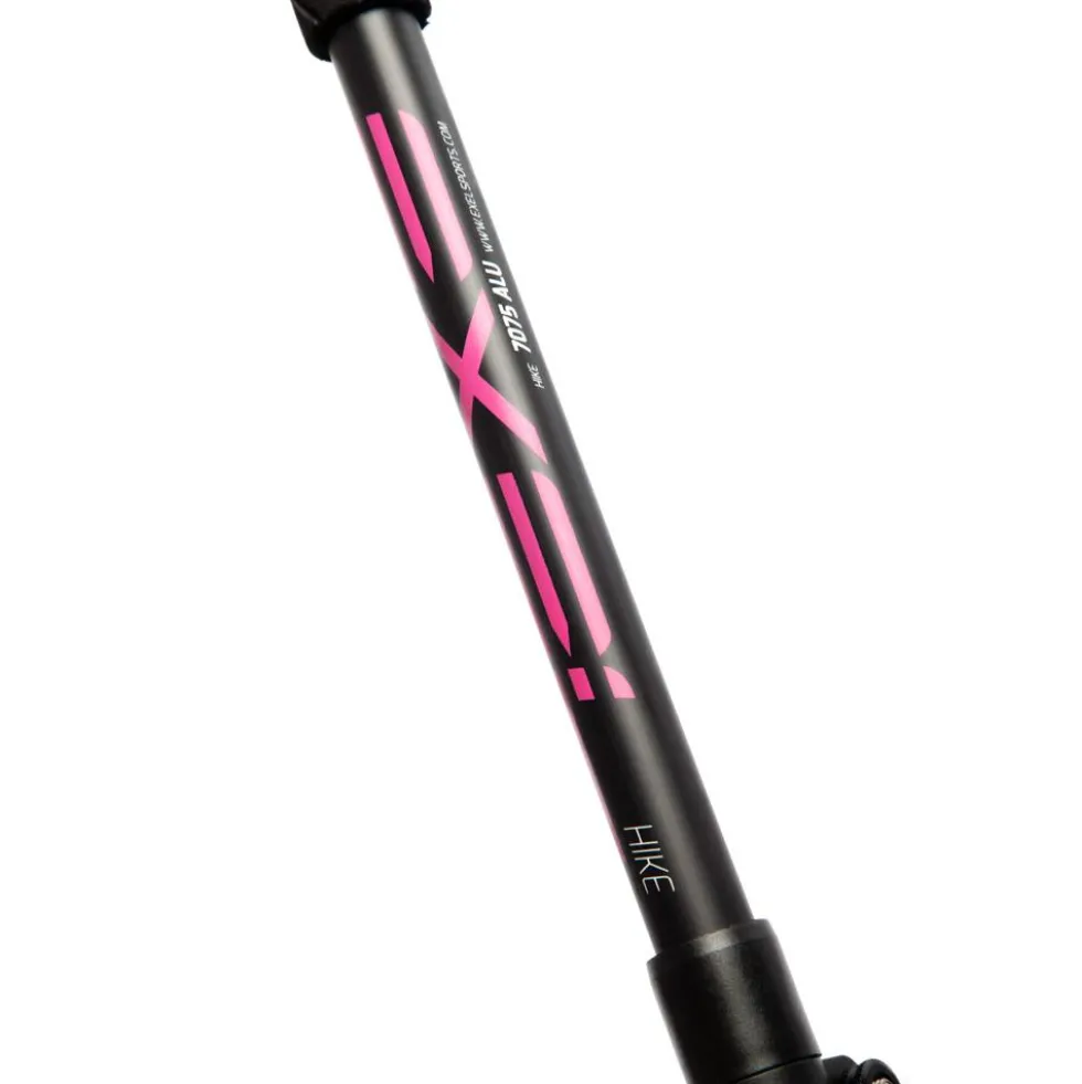 Bastoncini Exel Hike Alu 100-135 Black Pink