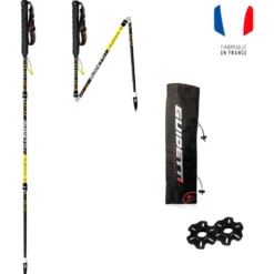 Bastoncini Guidetti Flashlock Platinium Aero Carbone Perf Noir Jaune