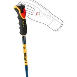 Bastoncini Leki Spitfire 3D Denimblue Aegeanblue Mustardye