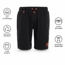 Bermudas Watts Venice Black Fluo Orange