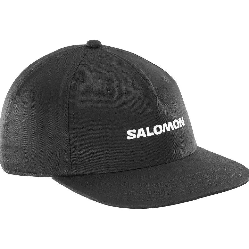 Berretto Salomon Logo Flat Cap Deep Black