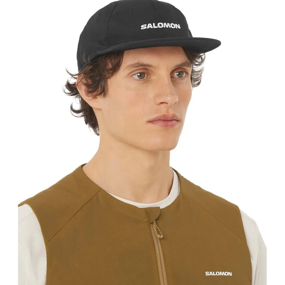 Berretto Salomon Logo Flat Cap Deep Black