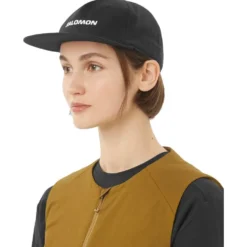 Berretto Salomon Logo Flat Cap Deep Black