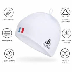 Berretto sci di fondo Odlo Polyknit Fan Warm Hat White France