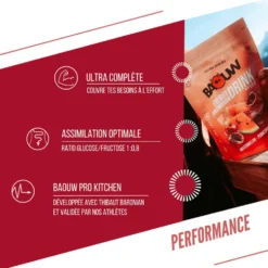 Bevi Baouw Boisson Isotonique Bio Sachet 45 g. Pastèque Grenade