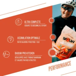 Bevi Baouw Boisson Isotonique Bio Sachet 45 g. Pêche