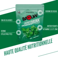 Bevi Baouw Énergétique Isotonique Bio 585 g. Menthe Mélisse