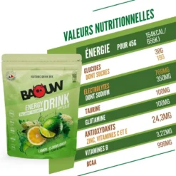 Bevi Baouw Énergétique Isotonique Bio 585 g. Citron Fleur De Sureau