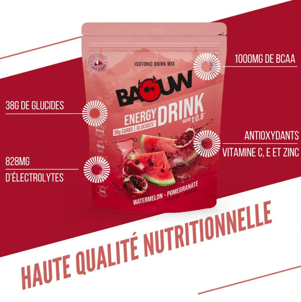 Bevi Baouw Énergétique Isotonique Bio 585 g. Pastèque Grenade