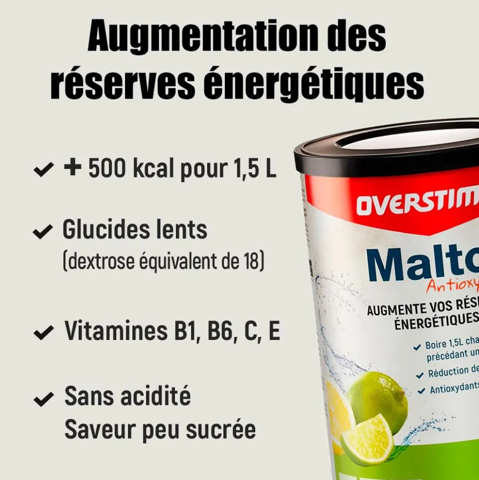Bevi Overstims Malto Antioxydant 450 g. Citron & Citron Vert