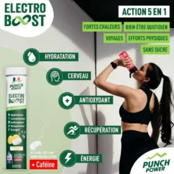 Bevi Punch Power Electroboost - Tube 20 Comprimés Citron Caféine