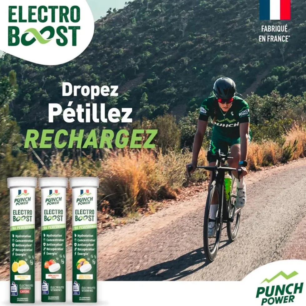 Bevi Punch Power Electroboost - Tube 20 Comprimés Citron Caféine