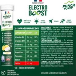 Bevi Punch Power Electroboost - Tube 20 Comprimés Citron Caféine