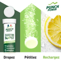 Bevi Punch Power Electroboost - Tube 20 Comprimés Citron Caféine