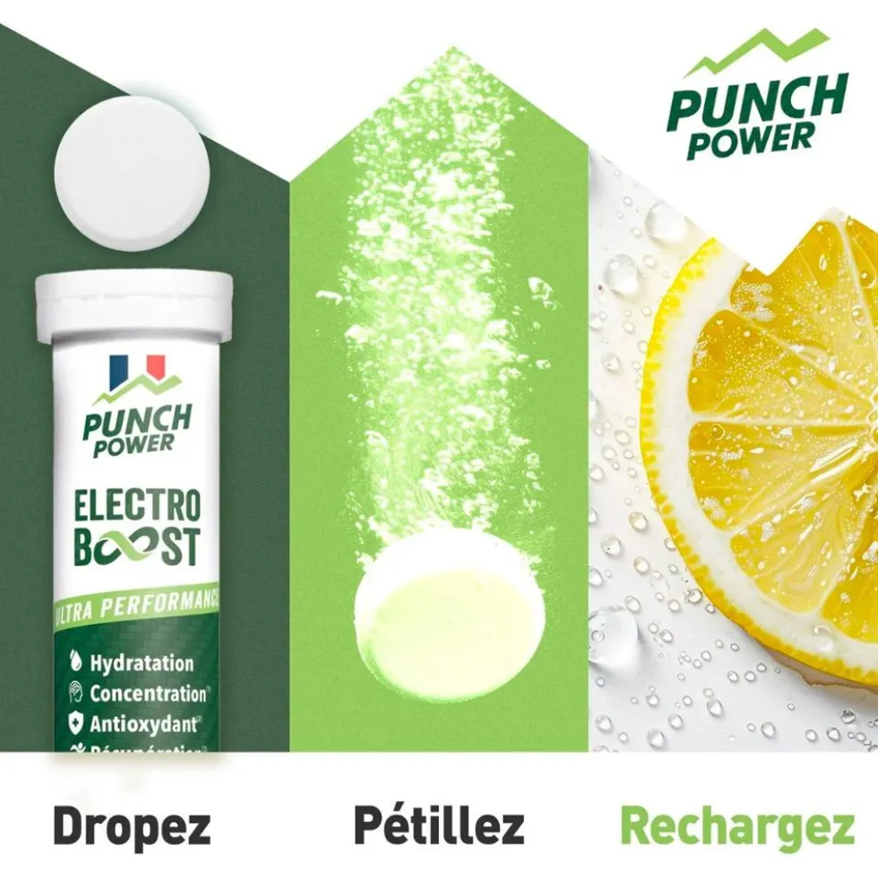 Bevi Punch Power Electroboost - Tube 20 Comprimés Citron Caféine