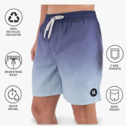 Boardshort Hurley Volley Icon Degradee 17' Abyss
