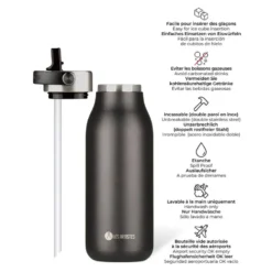 Borracce Les Artistes Paris Bouteille 2.0 1000 ml Blackpearl