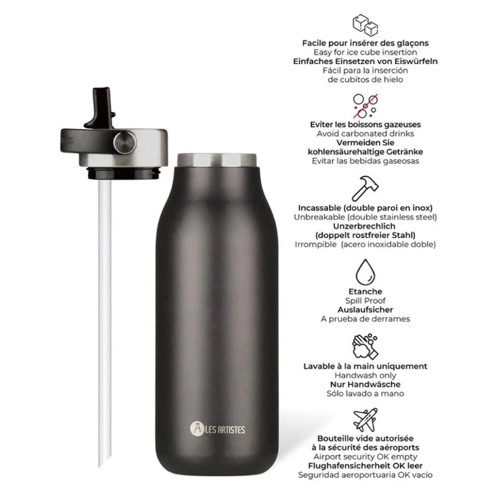 Borracce Les Artistes Paris Bouteille 2.0 1000 ml Blackpearl
