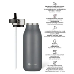 Borracce Les Artistes Paris Bouteille 2.0 1000 ml Grey