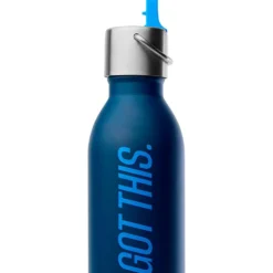 Borracce Qwetch Active 600 ml (Bouchon Sport) Level Up Bleu Nuit