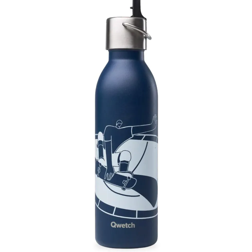 Borracce Qwetch Active Sport 600 ml FFRS Skate Bowl Bleu Marine