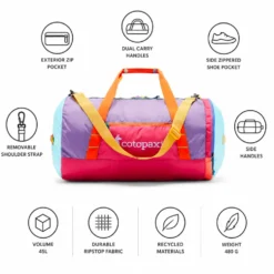 Borsone Cotopaxi Ligera 45L Duffel Bag Del Dia Multicolor