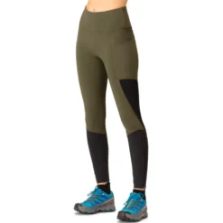Calzamaglia da trail Norrona senja equaliser stretch Tights W's Olive Night - Caviar