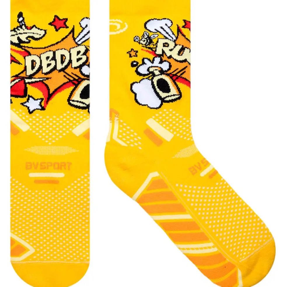 Calze Bv Sport Trail Socks Ultra High Collector Des Bosses Et Des Bulles Pop Jaune