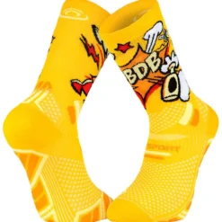 Calze Bv Sport Trail Socks Ultra High Collector Des Bosses Et Des Bulles Pop Jaune